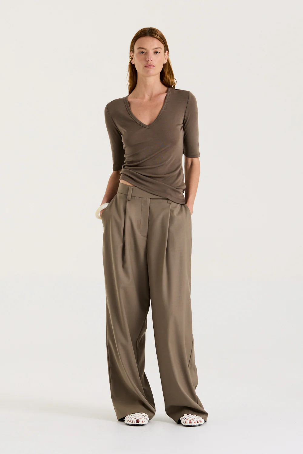 Aven V-Neck 1/4 Sleeve Top